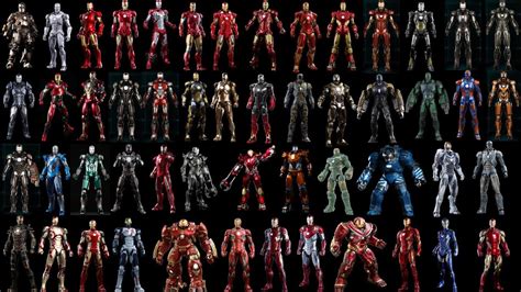 all iron man suits in iron man 3|iron man 3 armor suits.